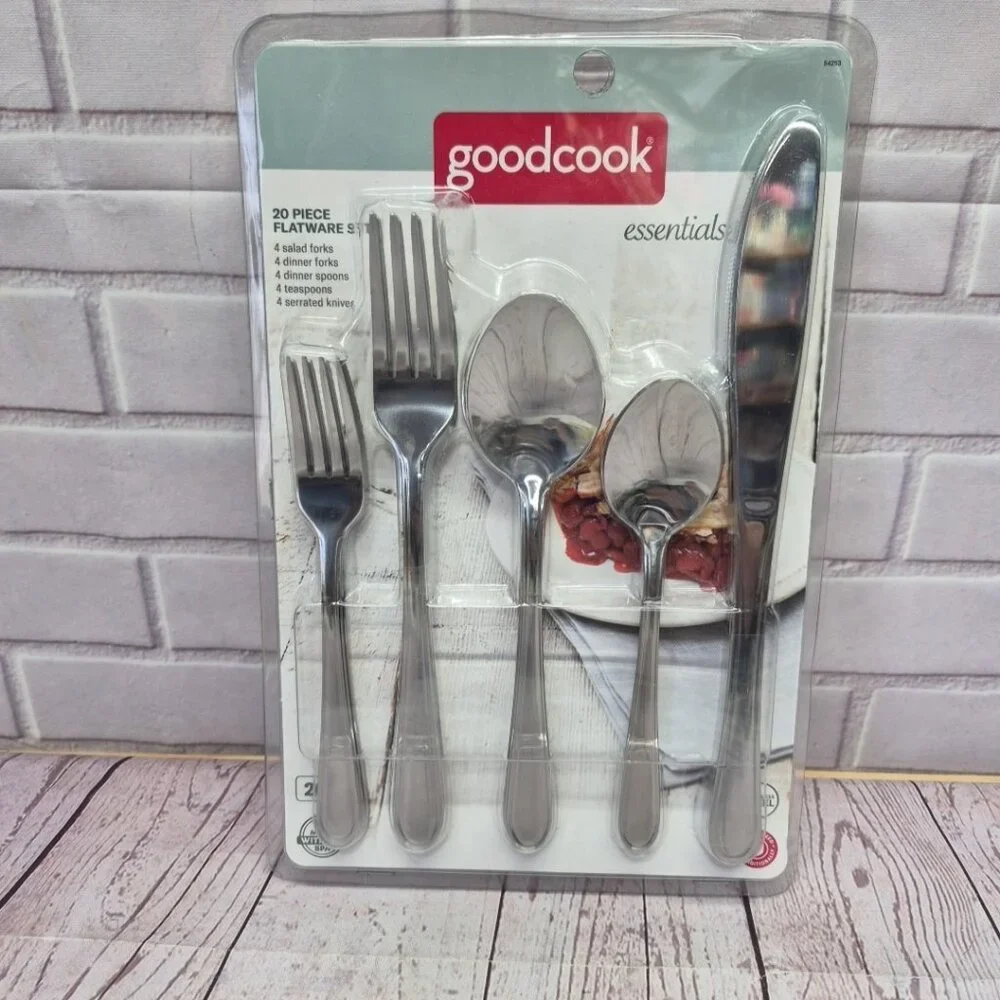 GoodCook 20 Piece Flatware Set –‎ Stainless Steel – BPA Free – New